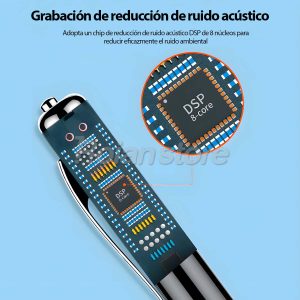 Lapiz Grabador Voz Digital Boligrafo Profesional USB Negro - Imagen 5