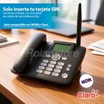 Telefono Fijo Escritorio Inalambrico Con SIM GSM Radio FM - Imagen 3