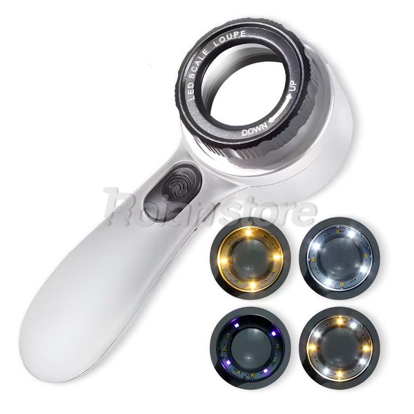 Dermatoscopio Diagnostico Piel Lupa 12 Luces Led Recargable