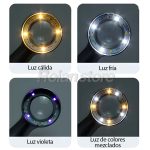 Dermatoscopio Diagnostico Piel Lupa 12 Luces Led Recargable - Imagen 3