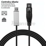 Cable USB DMX DMX512 Interfaz Adaptador Led DJ Mod2 - Imagen 3