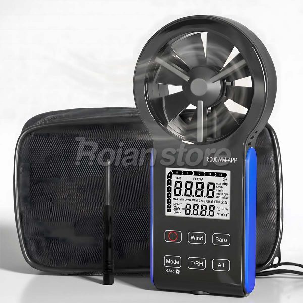 Anemometro Digital Termometro HoldPeak HP-6000WM-APP HVAC