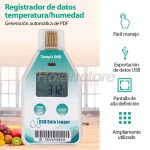 Registrador Temperatura Humedad Tempu08B 32000 Puntos 1 Año - Imagen 2