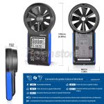 Anemometro Digital Termometro HoldPeak HP-6000WM-APP HVAC - Imagen 4