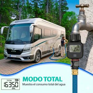 Medidor Digital De Flujo LCD Consumo Flujometro Riego IP6X - Imagen 7