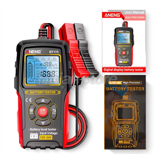 Probador Analizador Bateria Digital Aneng BT175 LCD 12/24V