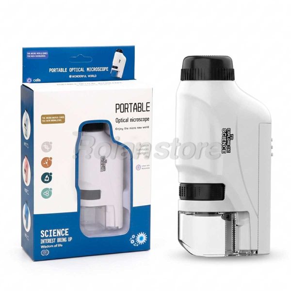 Microscopio Laboratorio De Mano Portatil 60-120x Luz Led