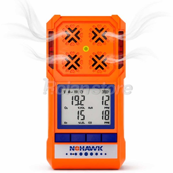 Medidor Multi Gases 4 en 1 CO H2S O2 LEL Alarma Nohawk