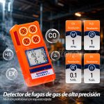 Medidor Multi Gases 4 en 1 CO H2S O2 LEL Alarma Nohawk - Imagen 2