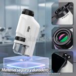 Microscopio Laboratorio De Mano Portatil 60-120x Luz Led - Imagen 4