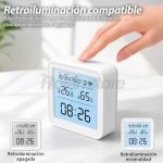 Reloj Sensor Interior Temperatura Humedad Wifi Tuya Alexa M4 - Imagen 2